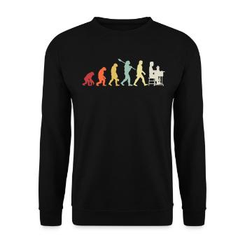 Drôle d’évolution Technologie de l’information informatique - Sweat-shirt Unisexe - noir - Devant - Alina (178cm) & Michal (187cm)