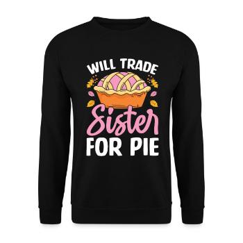 Échangera la sœur pour la tarte Automne Thanksgiving drôle - Sweat-shirt Unisexe - noir - Devant - Alina (178cm) & Michal (187cm)