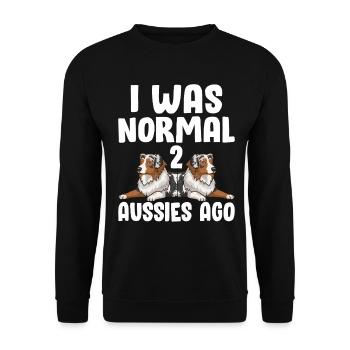 J’étais normal il y a 2 Australiens Drôle Australien - Sweat-shirt Unisexe - noir - Devant - Alina (178cm) & Michal (187cm)
