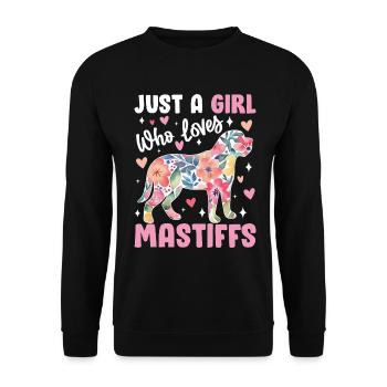 Drôle Mastiff Chien Bullmastiff Grand Chien Troupeau - Sweat-shirt Unisexe - noir - Devant - Alina (178cm) & Michal (187cm)