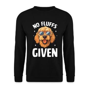 No Fluffs Given Funny Golden Doodle Herding Dog - Unisex Sweatshirt - black - Front - Alina (178cm) & Michal (187cm)