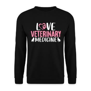 Veterinary Medicine Pet Care Veterinarian Animal - Unisex Sweatshirt - black - Front - Alina (178cm) & Michal (187cm)
