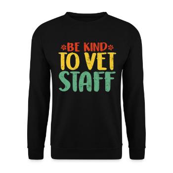 Soyez gentil avec le personnel vétérinaire Médecine vétérinaire rétro - Sweat-shirt Unisexe - noir - Devant - Alina (178cm) & Michal (187cm)