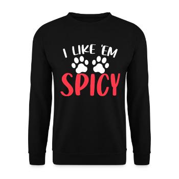 I Like Em Spicy Funny Animal Hospital Veterinary - Unisex Sweatshirt - black - Front - Alina (178cm) & Michal (187cm)