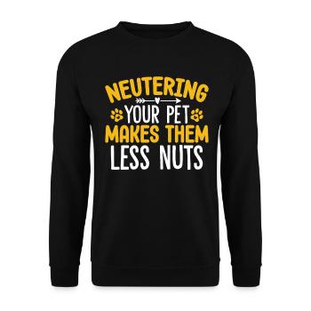 Funny Vet Medicine Pet Care Animal Hospital - Unisex Sweatshirt - black - Front - Alina (178cm) & Michal (187cm)