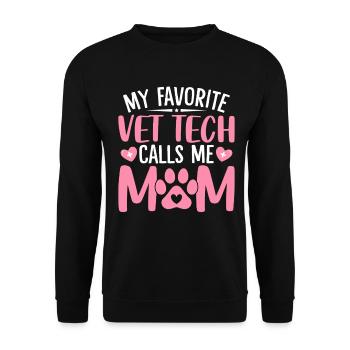 Tierarzt Tech Mama Tierarzt Lustiges Tier Tier - Unisex Pullover - Schwarz - Vorne - Alina (178cm) & Michal (187cm)