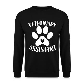 Veterinary Assistant Funny Vet Tech Pet Care - Unisex Sweatshirt - black - Front - Alina (178cm) & Michal (187cm)