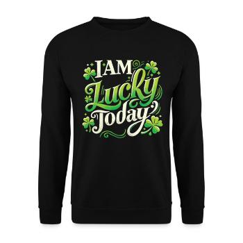Je suis heureux aujourd’hui pour la Saint-Patrick - Sweat-shirt Unisexe - noir - Devant - Alina (178cm) & Michal (187cm)