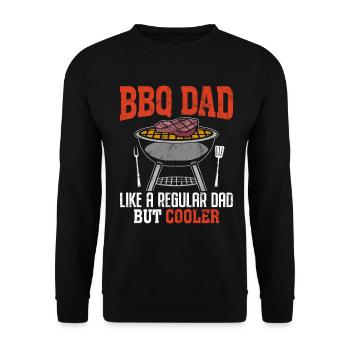 BBQ Dad Pitmaster Meat Smoking Funny Dad Barbecue - Unisex Sweatshirt - black - Front - Alina (178cm) & Michal (187cm)