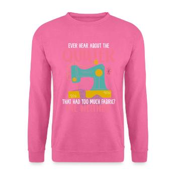Lustige Nähnadel häkeln Hobby Garn - Unisex Pullover - Pink - Vorne