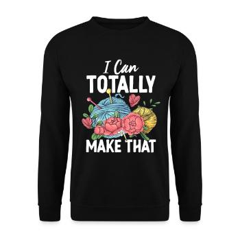 Je peux tout à fait faire ces drôles de tissus à coudre - Sweat-shirt Unisexe - noir - Devant - Alina (178cm) & Michal (187cm)