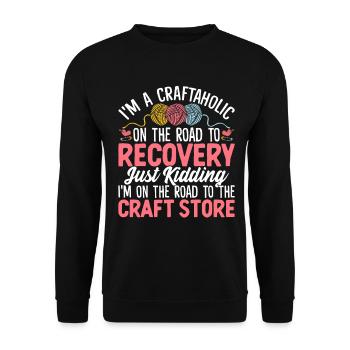 Je suis un artisan accro de la couture drôle - Sweat-shirt Unisexe - noir - Devant - Alina (178cm) & Michal (187cm)