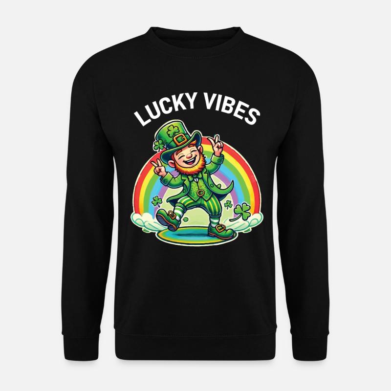Joyeuses vibrations de la Saint-Patrick - Sweat-shirt Unisexe - noir