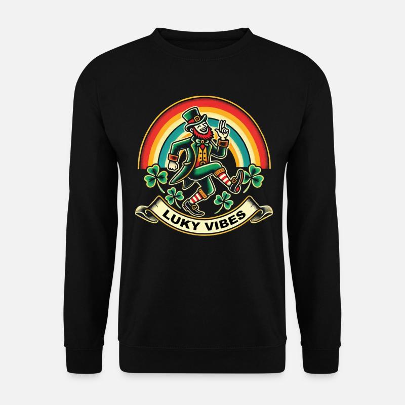 Luky Vibes pour la Saint-Patrick - Sweat-shirt Unisexe - noir