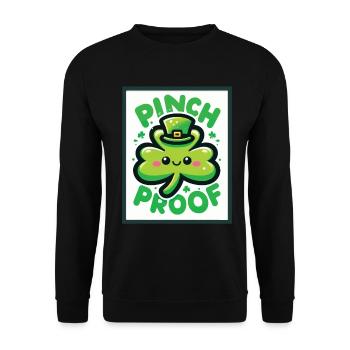 Shamrock Pinch Proof Saint-Patrick Fun - Sweat-shirt Unisexe - noir - Devant - Alina (178cm) & Michal (187cm)