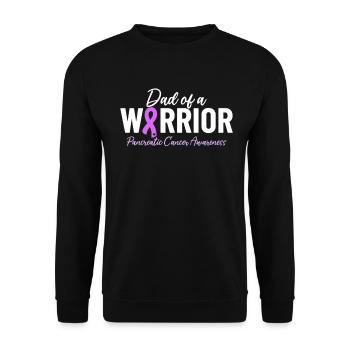 Père d’un guerrier Cancer du pancréas Exocrine - Sweat-shirt Unisexe - noir - Devant - Alina (178cm) & Michal (187cm)