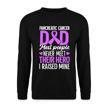 Most People Never Meet Their Hero Pancreatic - Unisex Sweatshirt - black - Front - Alina (178cm) & Michal (187cm)