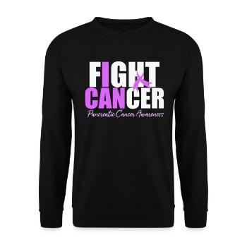 Combattre le cancer du pancréas Tumeur exocrine - Sweat-shirt Unisexe - noir - Devant - Alina (178cm) & Michal (187cm)