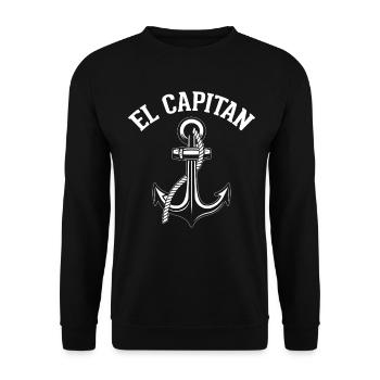 El Capitan Ocean Cruising Sea Capitaine Drôle - Sweat-shirt Unisexe - noir - Devant - Alina (178cm) & Michal (187cm)