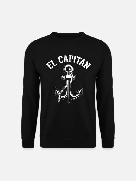 El Capitan Ozean Kreuzfahrt Kapitän Lustig - Unisex Pullover - Schwarz