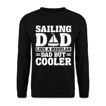 Sailor Dad Funny Definition Cruiser Sailing Dad - Unisex Sweatshirt - black - Front - Alina (178cm) & Michal (187cm)