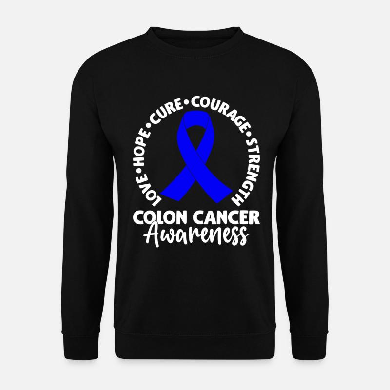 Darmkrebs-Bewusstsein Blue Ribbon Koloskopie - Unisex Pullover - Schwarz