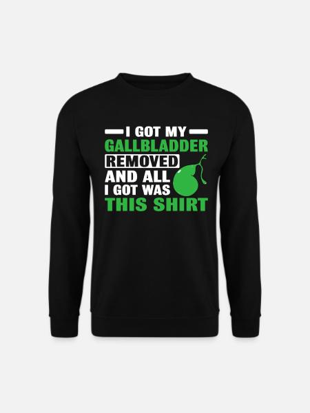 Gallbladder Removal Biliary Colic Gallstone - Unisex Sweatshirt - black