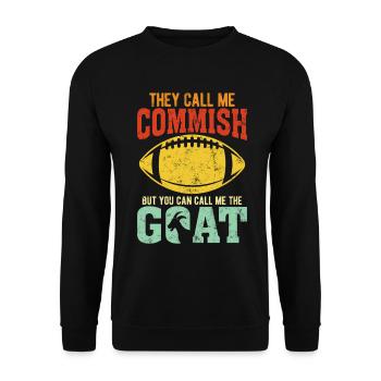 Ils m’appellent commish Retro Fantasy Football FFL - Sweat-shirt Unisexe - noir - Devant - Alina (178cm) & Michal (187cm)