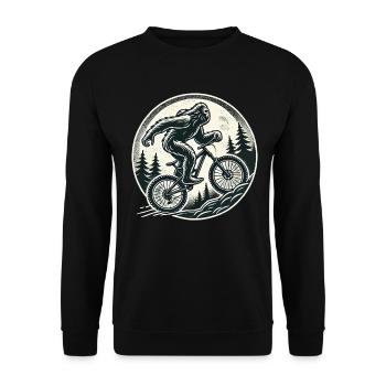 Aventure à vélo Bigfoot Mountain Bike Forest - Sweat-shirt Unisexe - noir - Devant - Alina (178cm) & Michal (187cm)