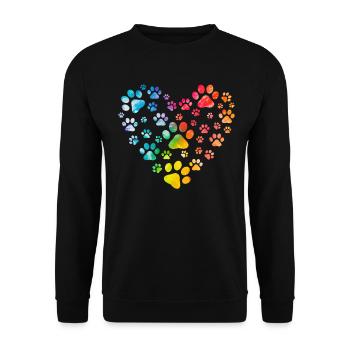 Lustige Hunderettung Tierheim Pflegepfote Tier adoptieren - Unisex Pullover - Schwarz - Vorne - Alina (178cm) & Michal (187cm)