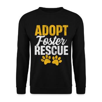 Adopt Foster Rescue Shelter Foster Funny Animal - Unisex Sweatshirt - black - Front - Alina (178cm) & Michal (187cm)