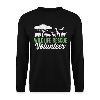 Wildlife Rescue Freiwilliger Pflegeheim Tier - Unisex Pullover - Schwarz - Vorne - Alina (178cm) & Michal (187cm)