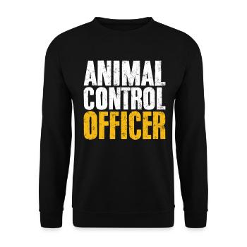 Agent de contrôle des animaux Drôle de chien de refuge Animal - Sweat-shirt Unisexe - noir - Devant - Alina (178cm) & Michal (187cm)