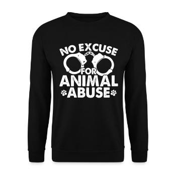 Keine Entschuldigung für Tierquälerei Pflegeheim Tier - Unisex Pullover - Schwarz - Vorne - Alina (178cm) & Michal (187cm)