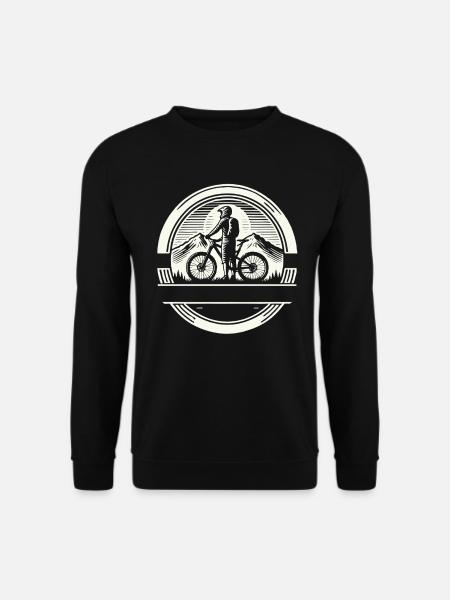 Mountainbike Fahrrad Fahrer Text Selbstgestallten - Unisex Pullover - Schwarz