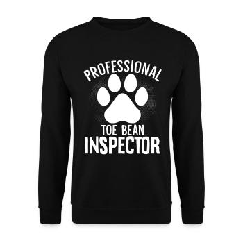 Professional Toe Bean Inspector Funny Veterinary - Unisex Sweatshirt - black - Front - Alina (178cm) & Michal (187cm)