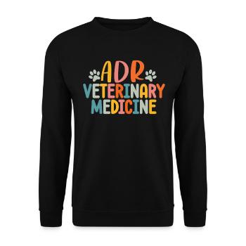 ADR Veterinary Medicine Animal Pet Care Funny - Unisex Sweatshirt - black - Front - Alina (178cm) & Michal (187cm)