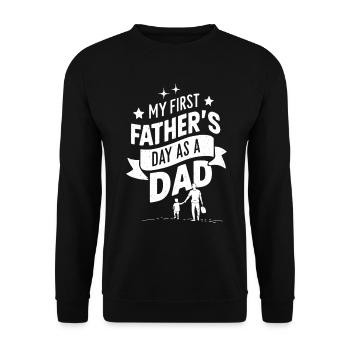 My First Fathers Day Gender Reveal Funny - Unisex Sweatshirt - black - Front - Alina (178cm) & Michal (187cm)