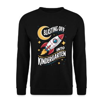 Départ de la maternelle pour la rentrée scolaire - Sweat-shirt Unisexe - noir - Devant - Alina (178cm) & Michal (187cm)