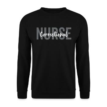 Correctional Nurse Healthcare Funny Nurse - Unisex Sweatshirt - black - Front - Alina (178cm) & Michal (187cm)