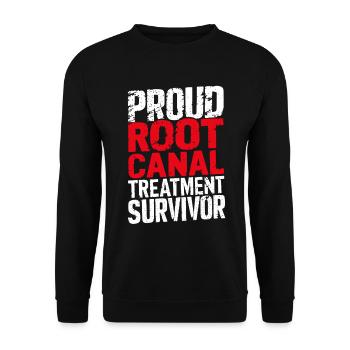 Drôle de survivant du canal radiculaire Endodontiste dentaire - Sweat-shirt Unisexe - noir - Devant - Alina (178cm) & Michal (187cm)