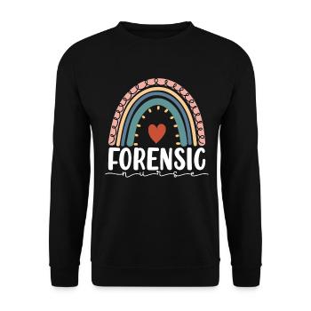 Forensic Nurse Boho Rainbow Sane Nurse Medical - Unisex Sweatshirt - black - Front - Alina (178cm) & Michal (187cm)