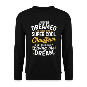 Super Cool Chauffeur Driving Funny Driver - Unisex Sweatshirt - black - Front - Alina (178cm) & Michal (187cm)