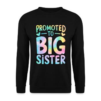 Promu à la grande sœur tie dye Révélation du sexe - Sweat-shirt Unisexe - noir - Devant - Alina (178cm) & Michal (187cm)