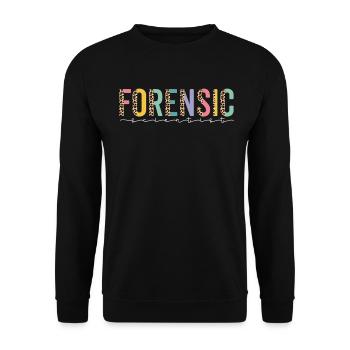 Scène de crime d’un demi-léopard - Sweat-shirt Unisexe - noir - Devant - Alina (178cm) & Michal (187cm)