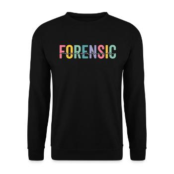 Forensiker Tatortermittler - Unisex Pullover - Schwarz - Vorne - Alina (178cm) & Michal (187cm)