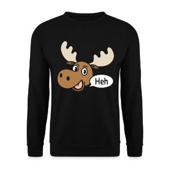 Amused Moose - Unisex Sweatshirt - black - Front - Alina (178cm) & Michal (187cm)