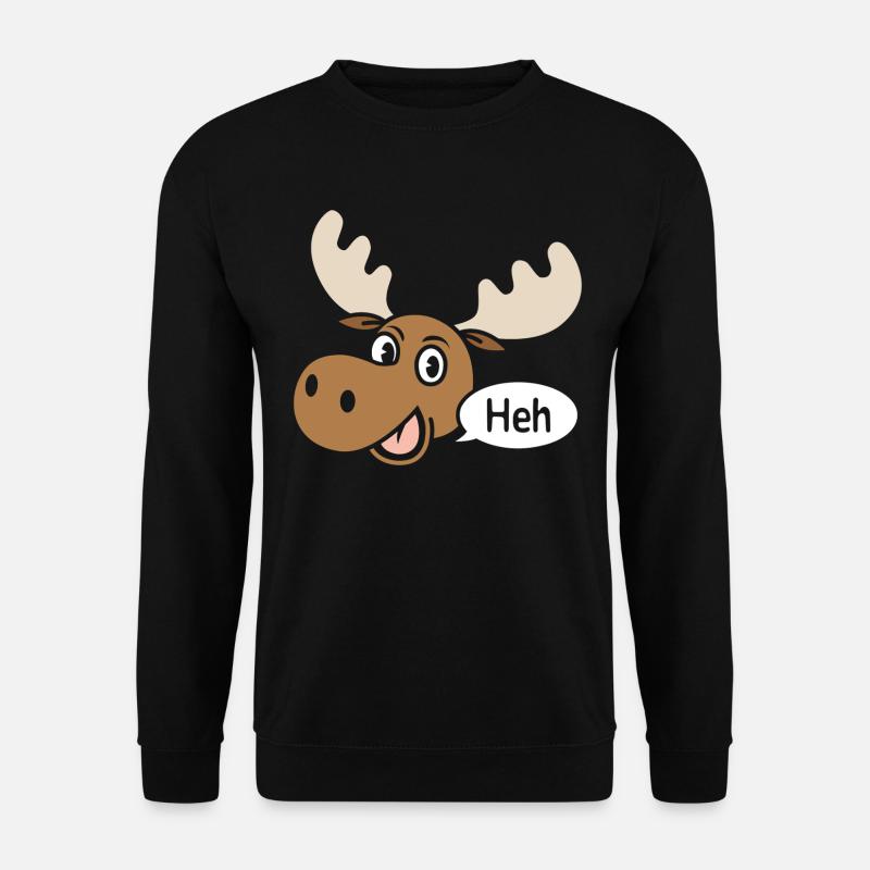 Amused Moose - Unisex Sweatshirt - black