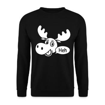Amused Moose - Unisex Sweatshirt - black - Front - Alina (178cm) & Michal (187cm)