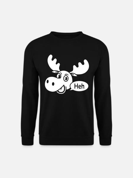 Amused Moose - Unisex Sweatshirt - black